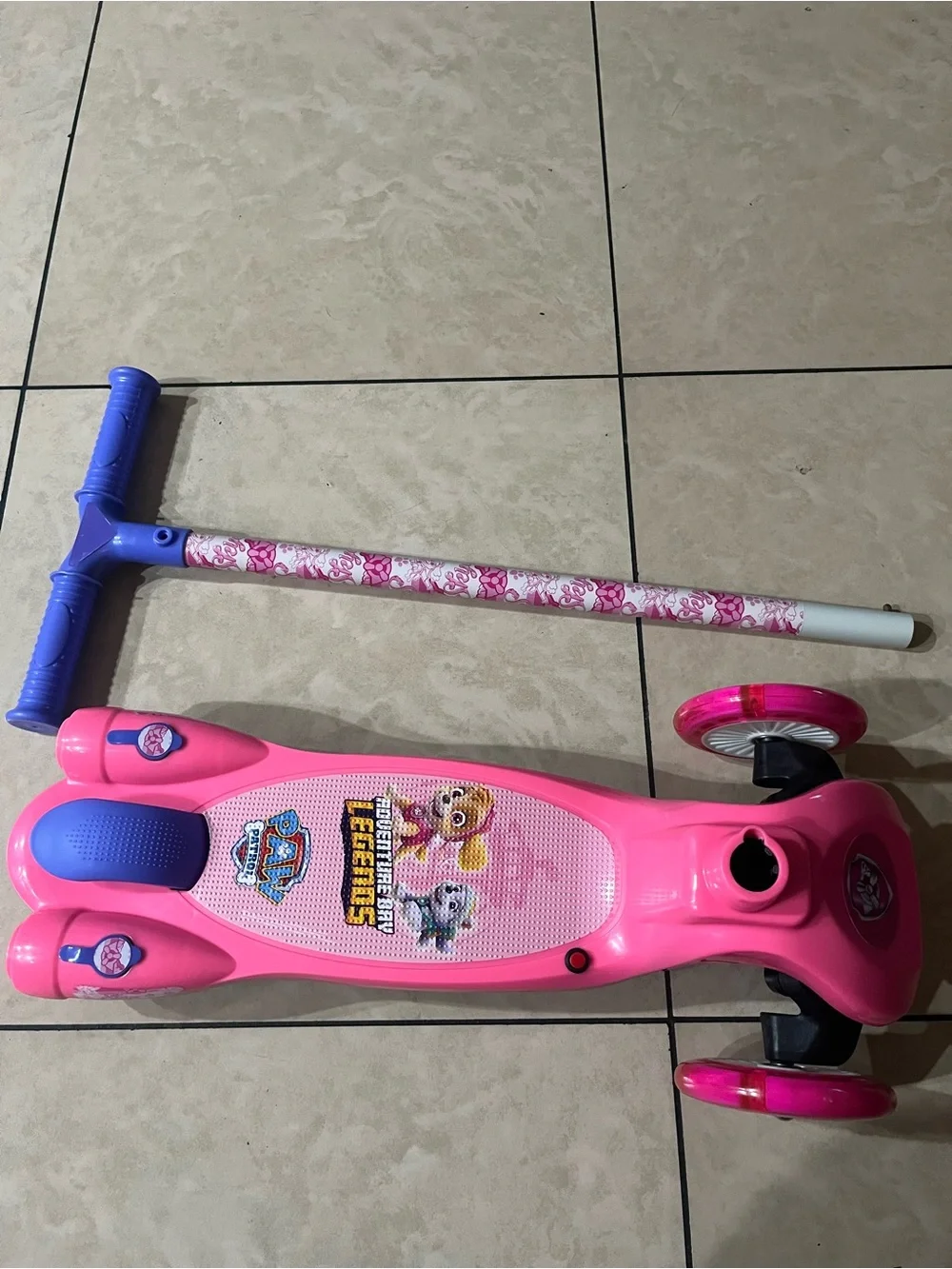 Pink Paw Patrol Kick Scooter for Kids
